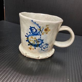 陶芸品　マグカップ　コーヒーカップ　おしゃれな1点もの(グラス/カップ)