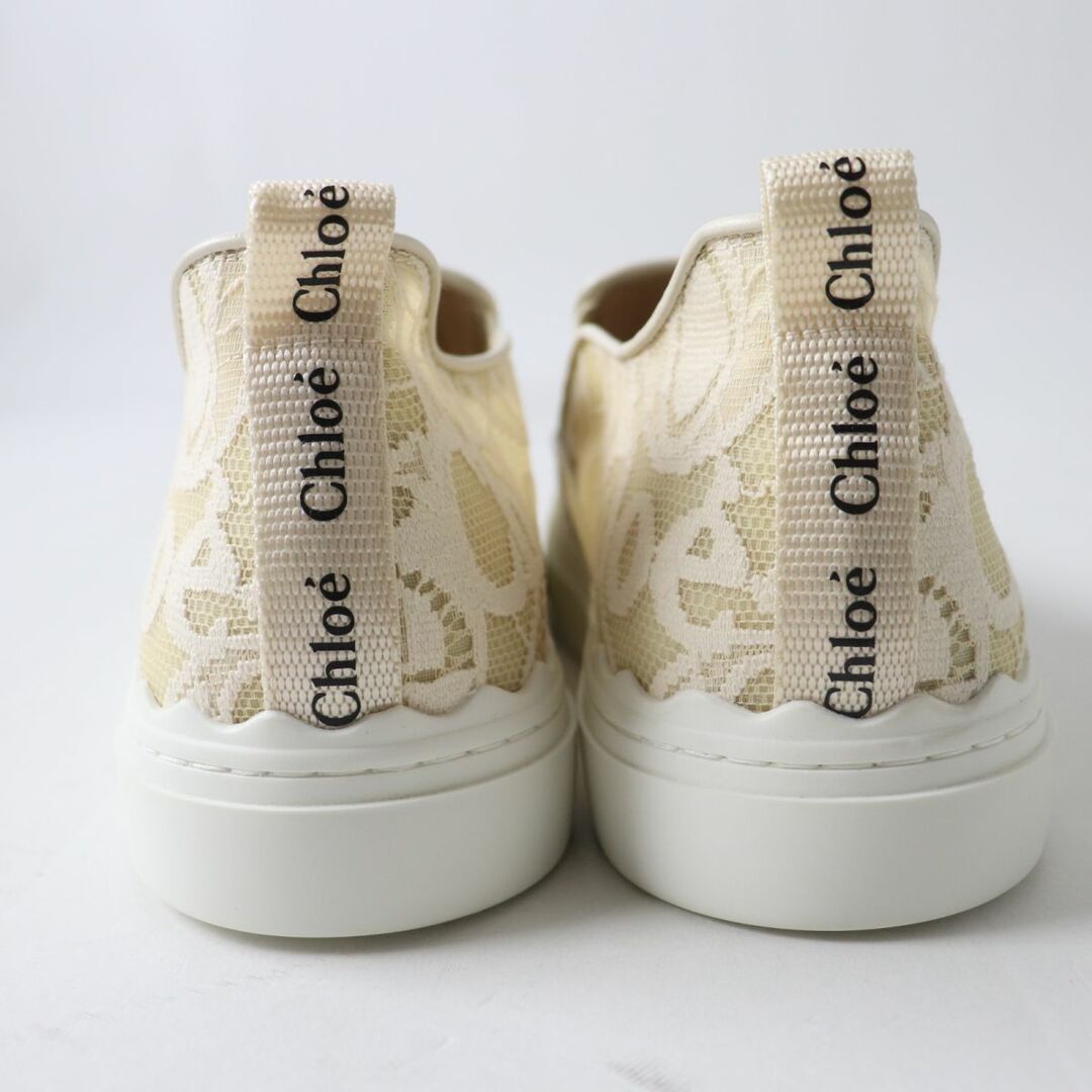 Chloe(クロエ)の未使用品◎イタリア製 Chloe クロエ LAUREN SLIP ON LACE レディース レース スリッポン／スニーカー ベージュ 40 箱・保管袋付き レディースの靴/シューズ(スリッポン/モカシン)の商品写真