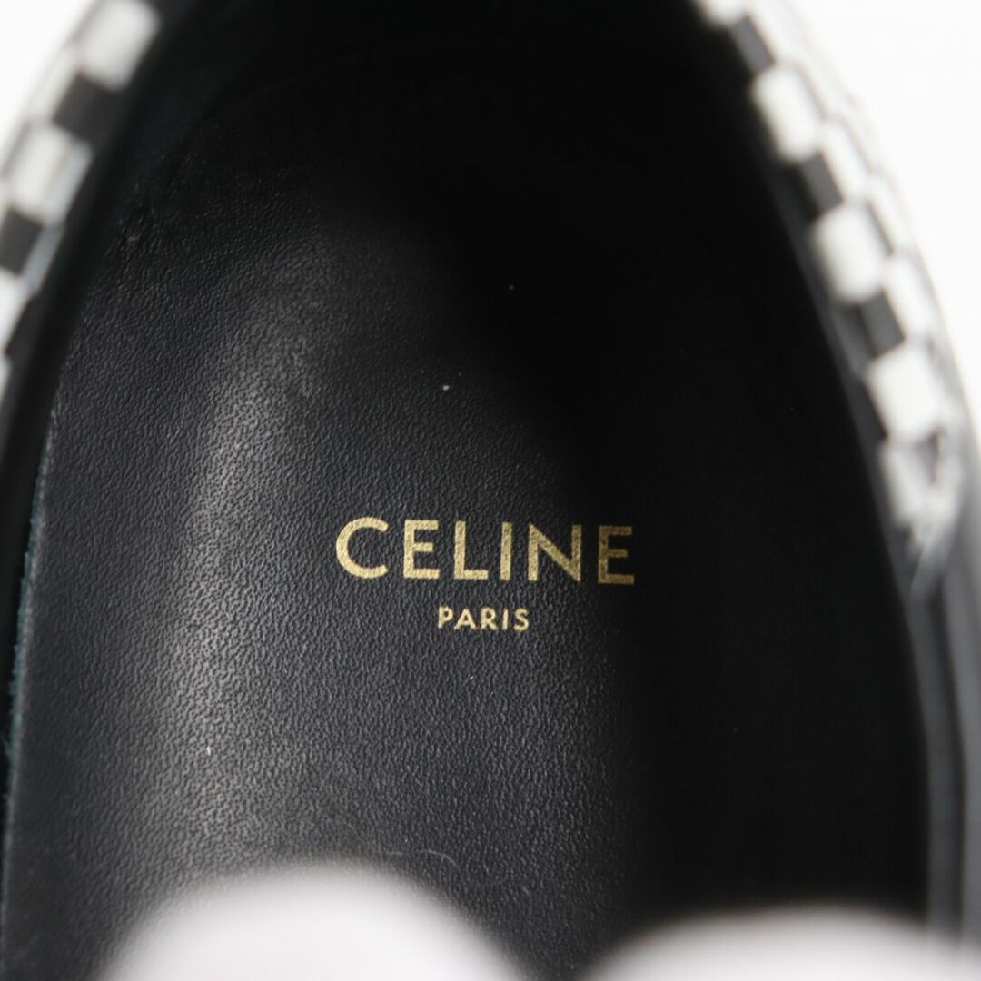 celine(セリーヌ)の良品●CELINE セリーヌ TRIOMPHE/トリオンフ TR01L レースアップ ローカット レザースニーカー ブラック×シルバー 43 メンズ メンズの靴/シューズ(スニーカー)の商品写真