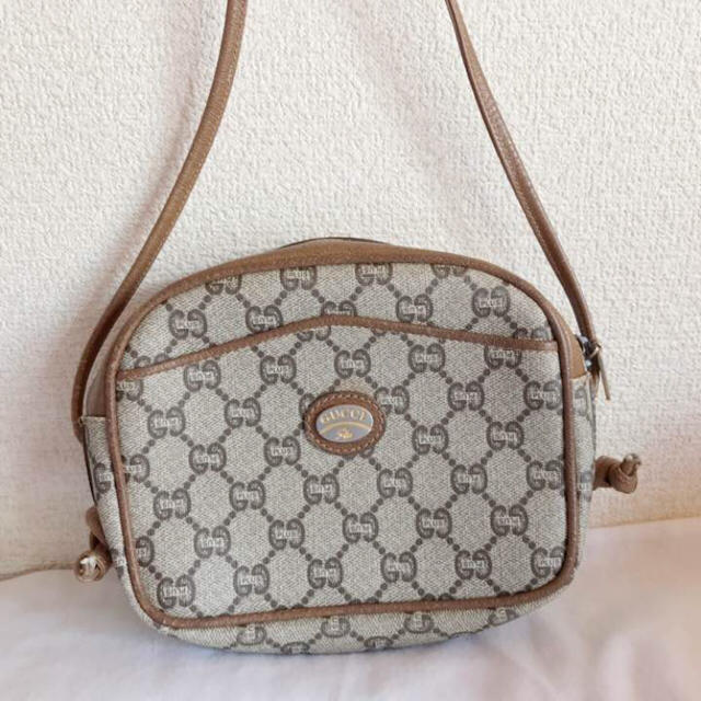 Gucci - 希少オールドグッチGUCCIプラス☆GG柄ショルダーバッグ斜