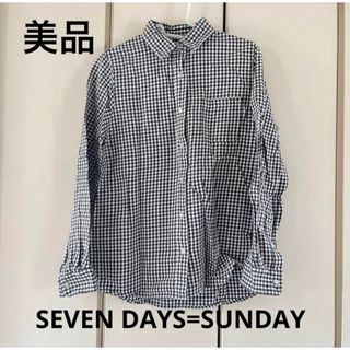 セブンデイズサンデイ(SEVENDAYS=SUNDAY)の美品☆セブンデイズサンデイ  チェックシャツ(シャツ/ブラウス(長袖/七分))