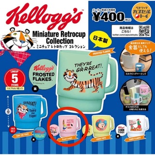 ケロッグ(Kellogg's)の【新品未使用】　ケロッグ　ミニチュア レトロカップ コレクション　ピンク(キャラクターグッズ)