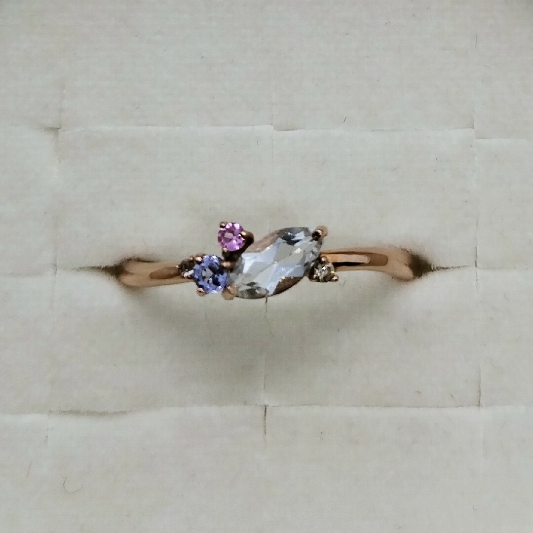 festaria bijou SOPHIA(フェスタリアビジュソフィア)のフェスタリア ダイヤモンド×ホワイトトパーズ×タンザナイト リング K10PG レディースのアクセサリー(リング(指輪))の商品写真