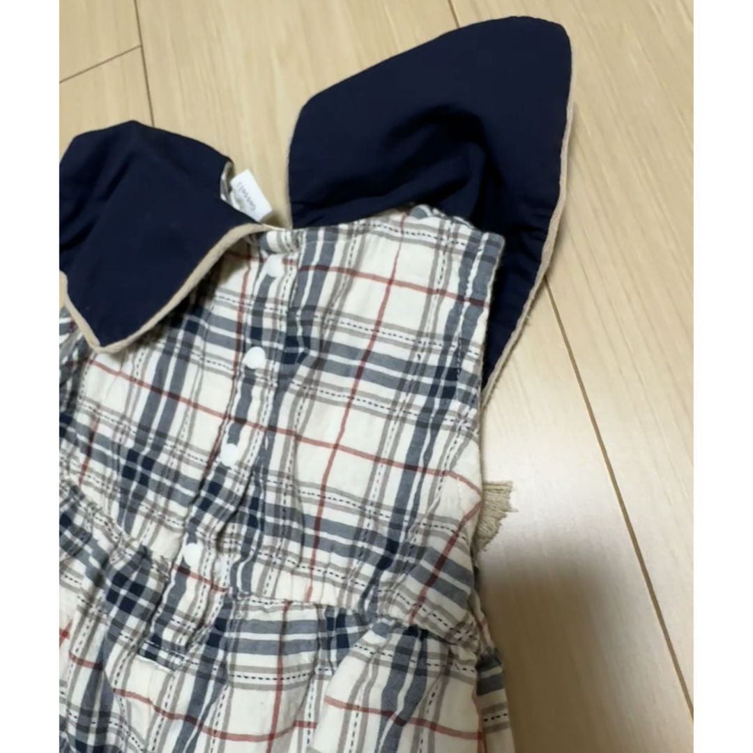 バースデイ(バースデイ)のバースデイ Cottoliノースリーブ ロンパース 80 キッズ/ベビー/マタニティのベビー服(~85cm)(ロンパース)の商品写真