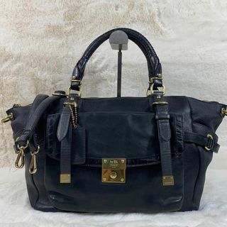 COACH　3way　ハンドバッグ　ミニボストン　18774　レザー　ブラック(ショルダーバッグ)