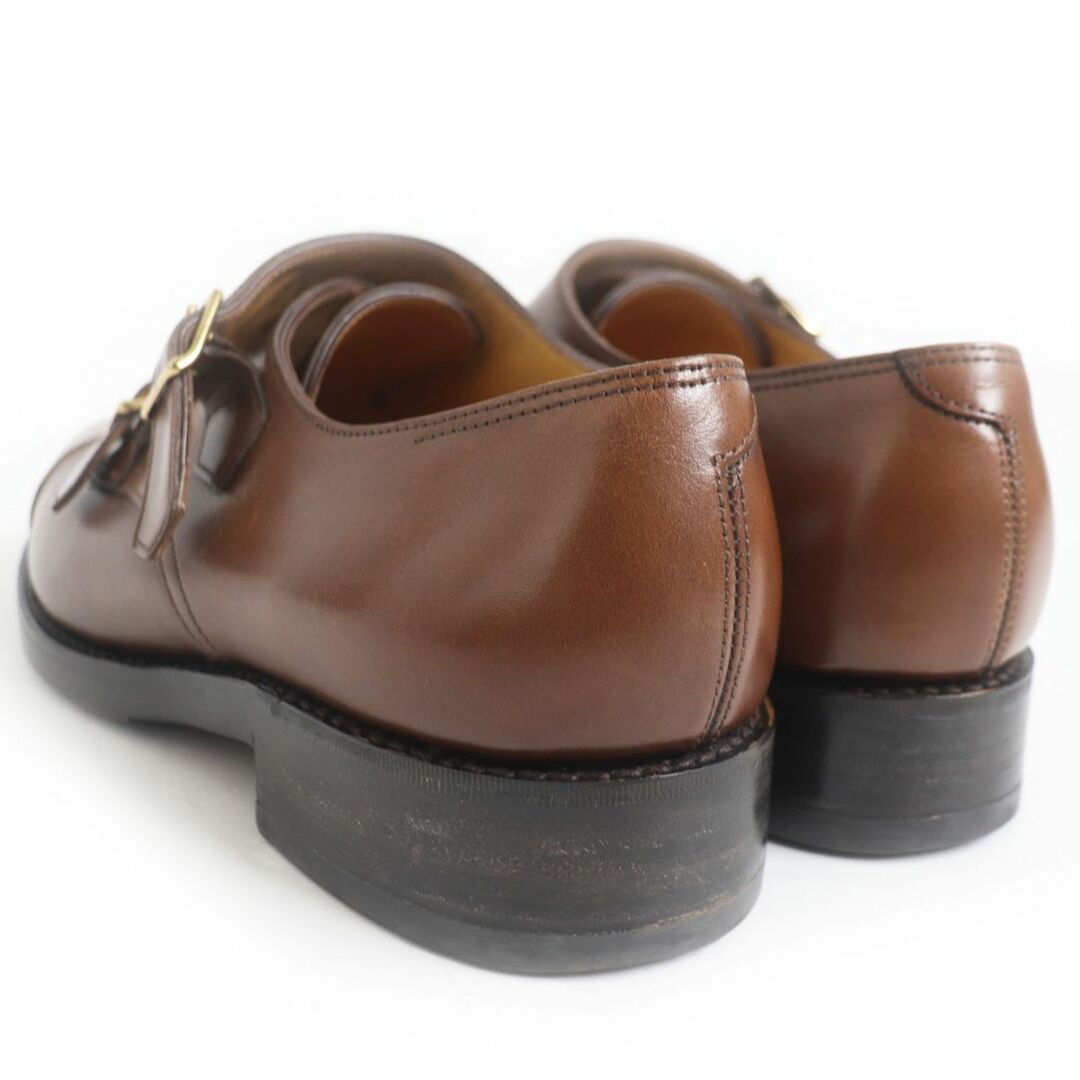 JOHN LOBB(ジョンロブ)の美品□ジョンロブ WILLIAM /ウィリアム ダブルモンクストラップ ゴールド金具 キャップトゥ レザーシューズ ブラウン 5E イングランド製 メンズの靴/シューズ(ドレス/ビジネス)の商品写真