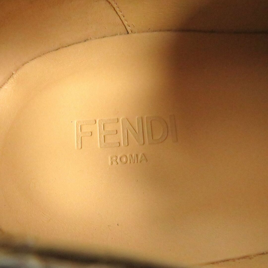 FENDI(フェンディ)の未使用品□FENDI/フェンディ 7D1341 FFビット/ズッカ ゴールド金具 パイソン スネークスキン レザーローファー ブラウン系 9 イタリア製 メンズの靴/シューズ(その他)の商品写真