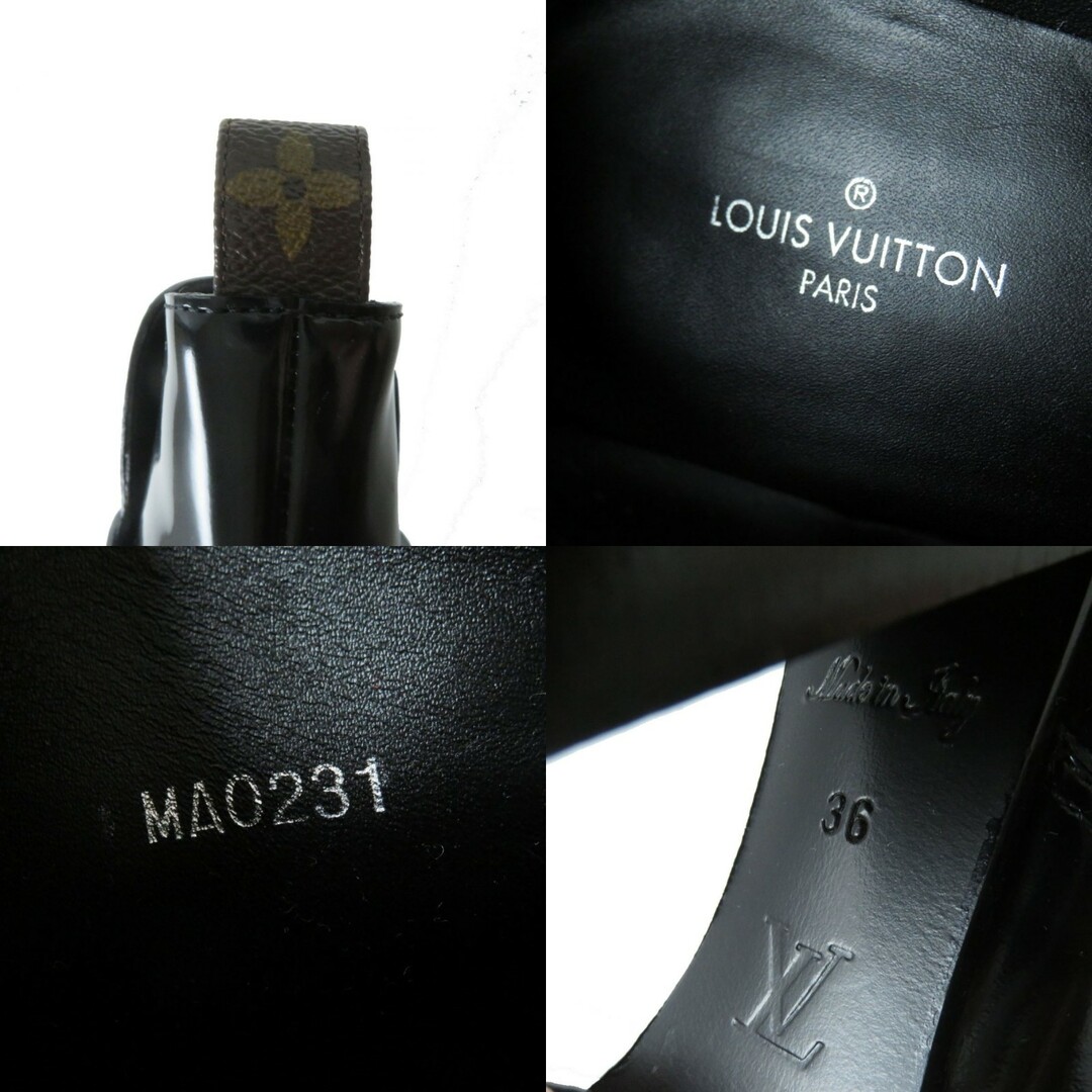 LOUIS VUITTON(ルイヴィトン)の極美品◎正規品 21年 LOUIS VUITTON ルイヴィトン 1A95HK スタートレイル ライン アンクルブーツ パテントレザー ブラック 36 箱・袋付き レディースの靴/シューズ(ブーツ)の商品写真