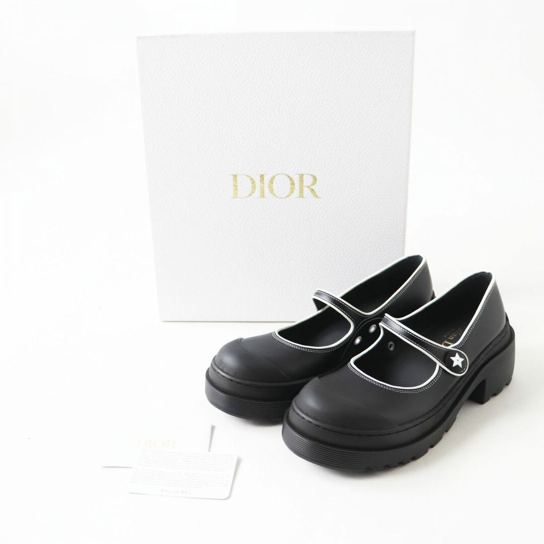 Christian Dior(クリスチャンディオール)の未使用品◎クリスチャンディオール KDP951VSO20X37 D-DOLL2.0 レディース バイカラー 厚底 ローファー／シューズ ブラック×ホワイト 37 箱 レディースの靴/シューズ(ローファー/革靴)の商品写真