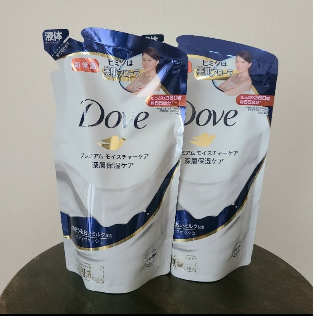 Dove（Unilever）(ダヴ)の2点セット ダヴ プレミアム モイスチャーケア つめかえ用 360g コスメ/美容のボディケア(ボディソープ/石鹸)の商品写真