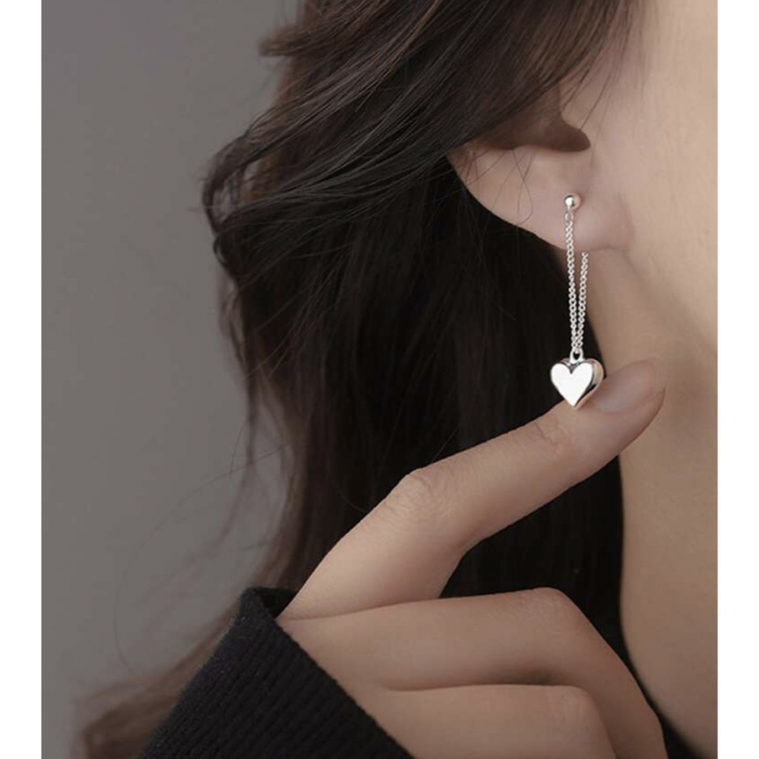 ス ハート ピアス 韓国 白 ホワイト かわいah78 - アクセサリー ス ハート ピアス 韓国 白 ホワイト かわいah78 - アクセサリー