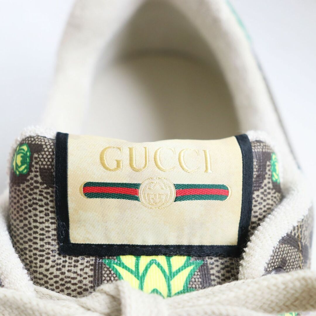 Gucci(グッチ)の未使用品●GUCCI グッチ 673409 GGスプリーム マキシGG パイナップル＆ローズ GGマーモント ローカットスニーカー マルチカラー 8 伊製 メンズの靴/シューズ(スニーカー)の商品写真