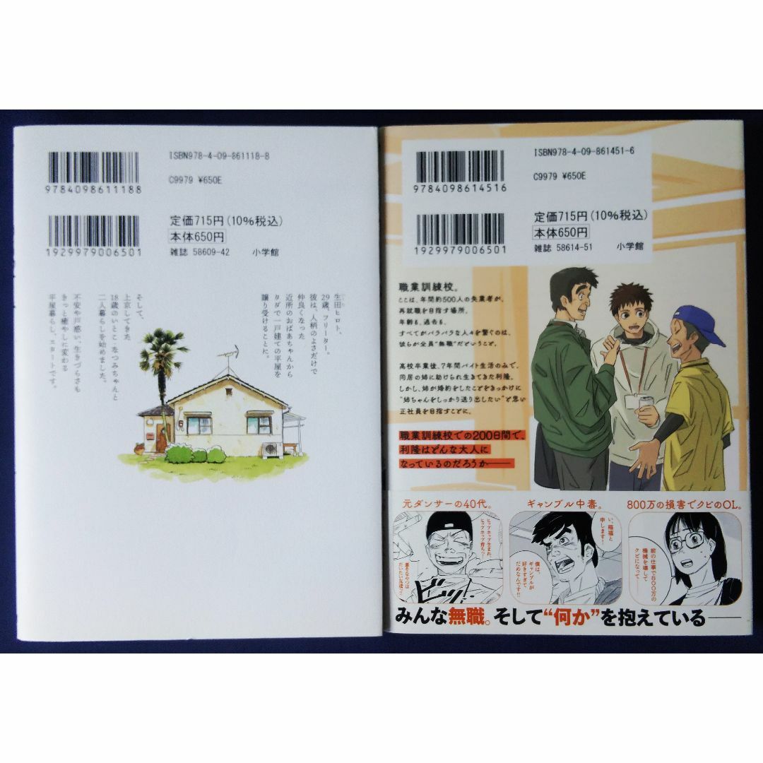 2冊セット『ひらやすみ　1巻／真造圭伍＆無職の学校　職業訓練校での２００日間』 エンタメ/ホビーの漫画(青年漫画)の商品写真