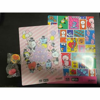 ビーティーイシビル(BT21)のくら寿司　BT21 下敷き　缶バッジ　クリアファイル　フィギュア(アイドルグッズ)