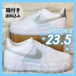 ナイキ(NIKE)のNIKE ナイキ AIR FORCE 1 エアフォース1  ホワイト シルバー(スニーカー)