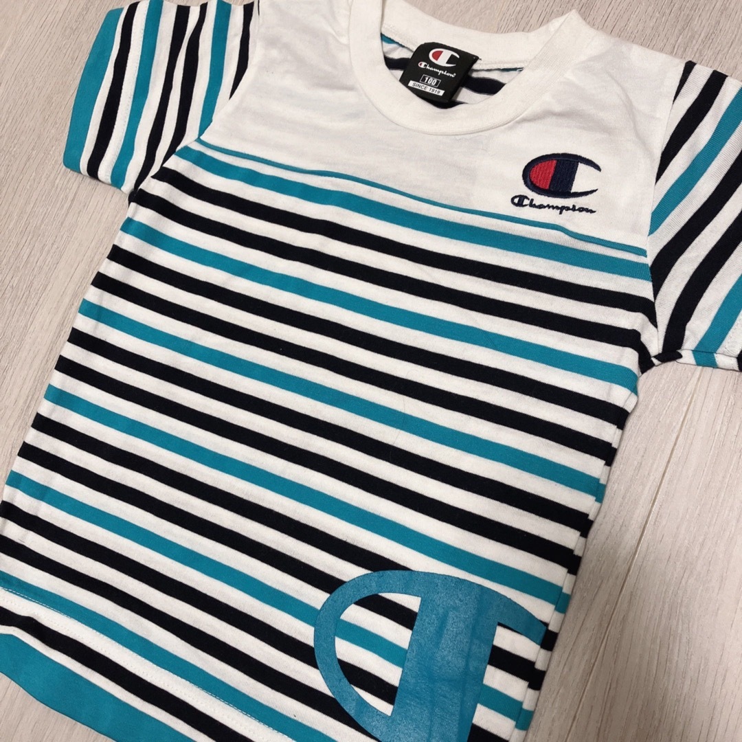 Champion(チャンピオン)の男の子　100 夏　champion チャンピオン　レア　希少　Tシャツ　半袖 キッズ/ベビー/マタニティのキッズ服男の子用(90cm~)(Tシャツ/カットソー)の商品写真