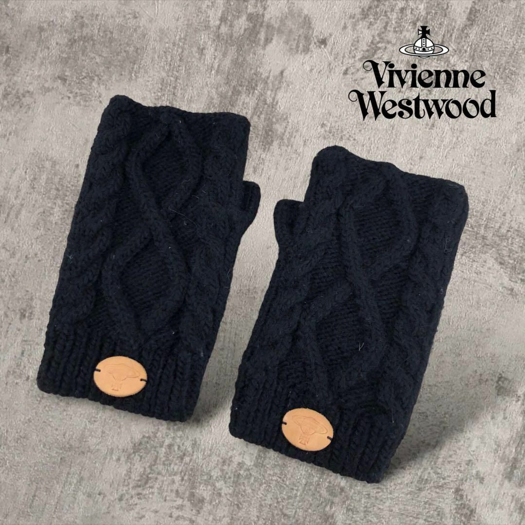 Vivienne Westwood(ヴィヴィアンウエストウッド)の【送料無料】Vivienne WestwoodフィンガーレスWOOL GLOVE レディースのファッション小物(手袋)の商品写真