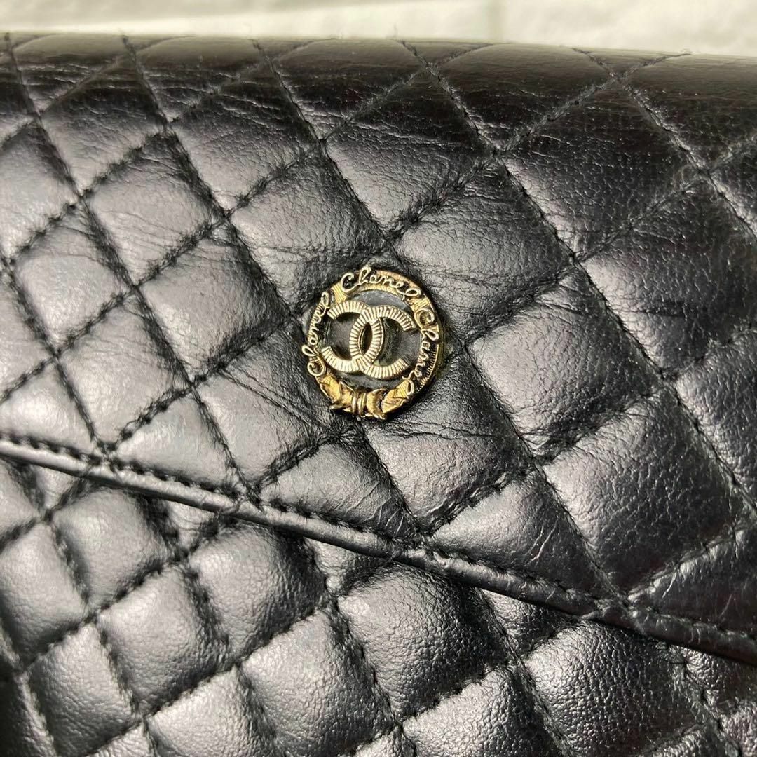 CHANEL(シャネル)のシャネル マイクロマトラッセ 長財布　ブラック　金金具　カード大容量　ココマーク レディースのファッション小物(財布)の商品写真