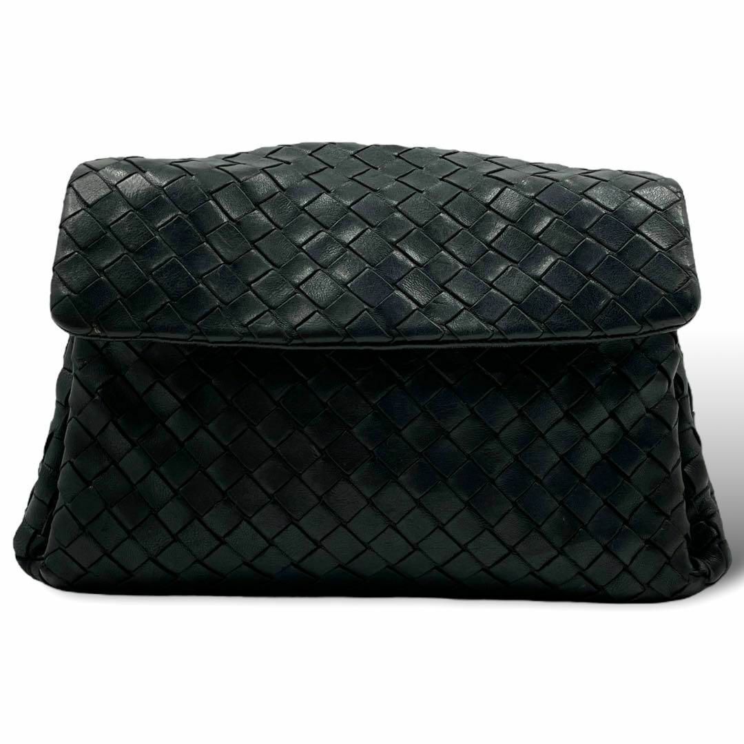 Bottega Veneta(ボッテガヴェネタ)の良品 ボッテガヴェネタ セカンドバッグ クラッチバッグ イントレチャート 濃紺 レディースのバッグ(クラッチバッグ)の商品写真