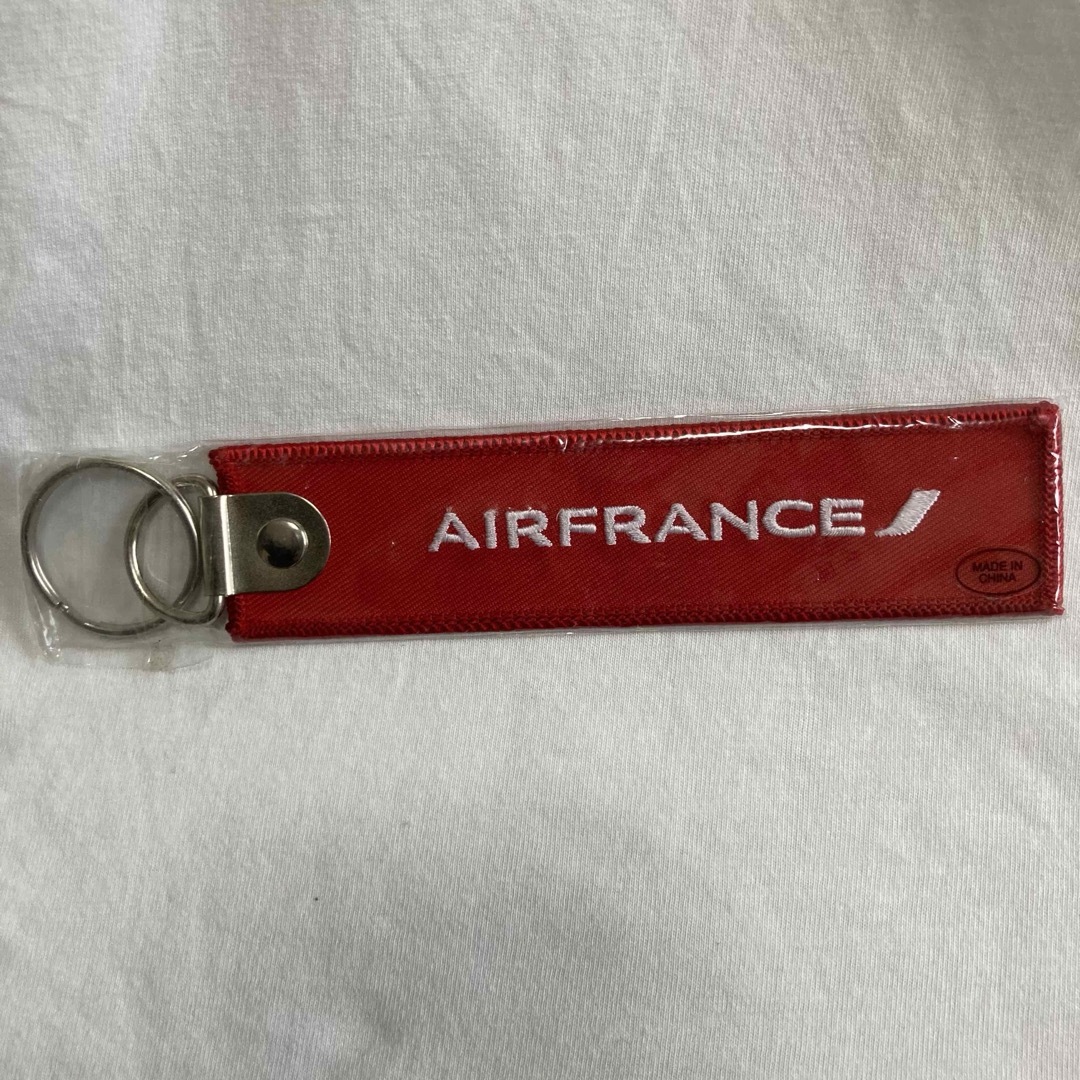 AIR FRANCE キーホルダー キーリング　レッド メンズのファッション小物(キーホルダー)の商品写真
