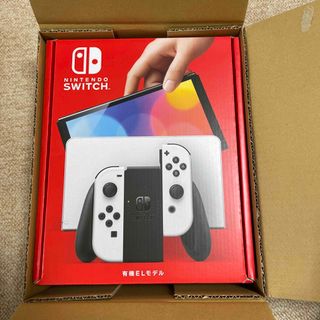 ニンテンドースイッチ(Nintendo Switch)の【新品未開封】任天堂　Switch 有機EL メーカー保証あり　ホワイト(家庭用ゲーム機本体)