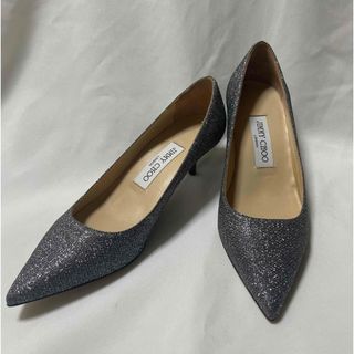 ジミーチュウ(JIMMY CHOO)の【超美品】ジミーチュウ  グリッター　ラメ　ヒール　パンプス　35(ハイヒール/パンプス)