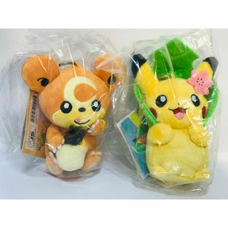 ❤新品・タグ付き❤ もりのおくりもの マスコット ピカチュウ ヒメグマ ポケモン(キャラクターグッズ)