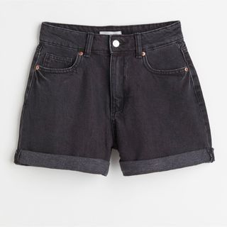 エイチアンドエム(H&M)のデニム ショートパンツ ショーパン ボトムス パンツ ブラック系(ショートパンツ)