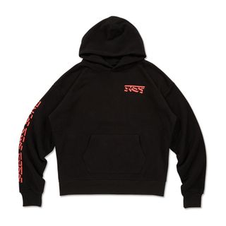 グラム(glamb)のRule the fate CRUMBLE SLEEVE LOGO HOODIE(パーカー)