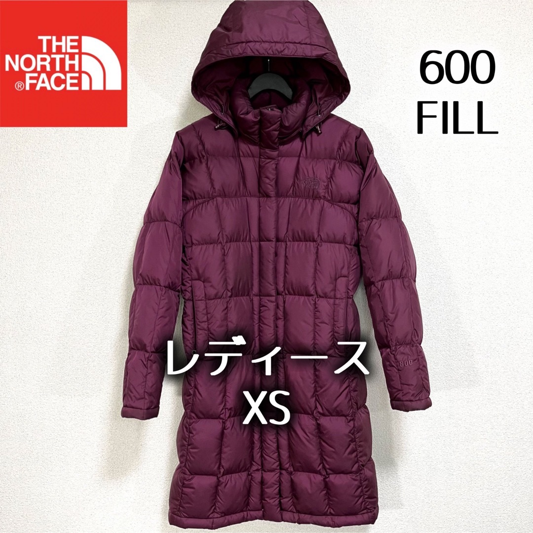 THE NORTH FACE(ザノースフェイス)の美品人気 ノースフェイス ダウンコート レディースXS 600FP フード着脱可 レディースのジャケット/アウター(ダウンコート)の商品写真