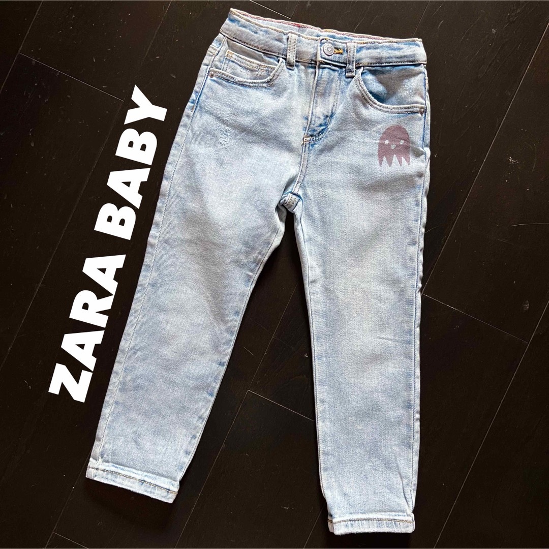 ZARA KIDS(ザラキッズ)のZARA BABY【2回着用】110cm プリント デニムパンツ キッズ/ベビー/マタニティのキッズ服男の子用(90cm~)(パンツ/スパッツ)の商品写真