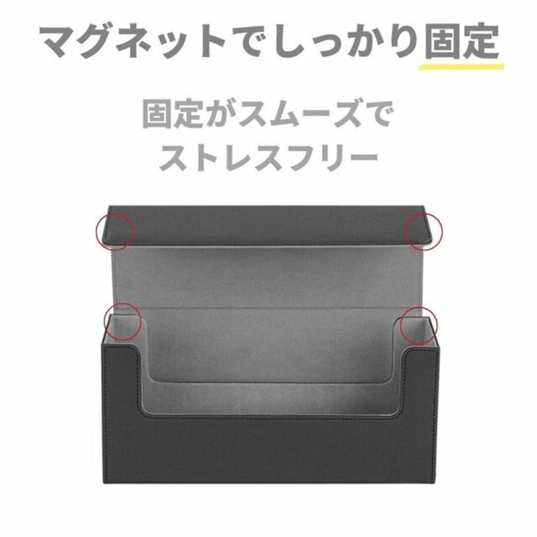 遊戯王(ユウギオウ)の【新品未使用】ローダーケース マグネット PUレザー 大きめ収納 デッキ収納 収納ボックス レッドのみ エンタメ/ホビーのトレーディングカード(Box/デッキ/パック)の商品写真