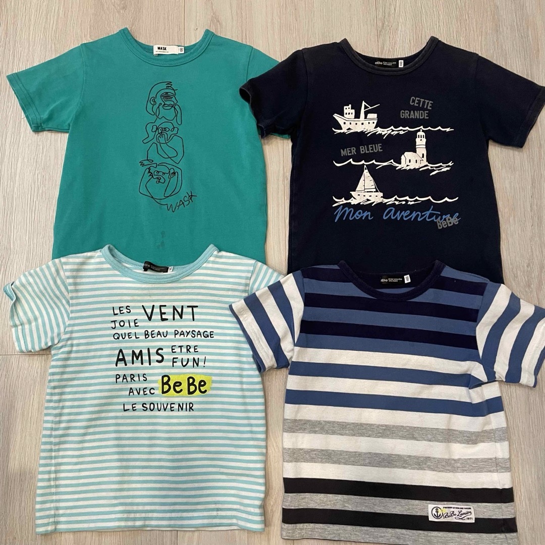 BeBe(ベベ)のBeBe ♡ WASK 男の子 Tシャツ 半袖 110  4枚セット キッズ/ベビー/マタニティのキッズ服男の子用(90cm~)(Tシャツ/カットソー)の商品写真