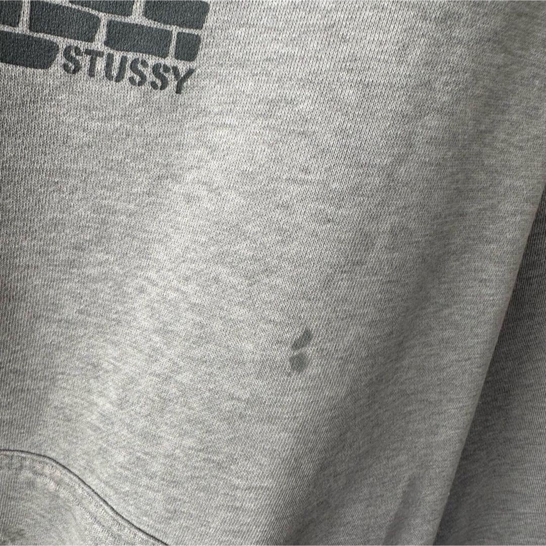 STUSSY - 希少 OLD STUSSY オールドステューシー パーカー ロゴ グレー