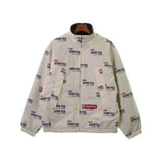 シュプリーム(Supreme)のSupreme シュプリーム マウンテンパーカー M 白系x青x赤(総柄) 【古着】【中古】(マウンテンパーカー)