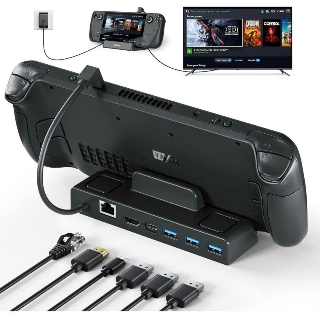 スチームデック　ドック　新品　6in1 多機能　HDMI 小型　簡単接続 エンタメ/ホビーのゲームソフト/ゲーム機本体(その他)の商品写真