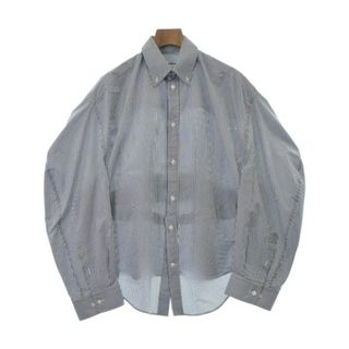 バレンシアガ(Balenciaga)のBALENCIAGA バレンシアガ カジュアルシャツ L 紺x白(ストライプ) 【古着】【中古】(シャツ)