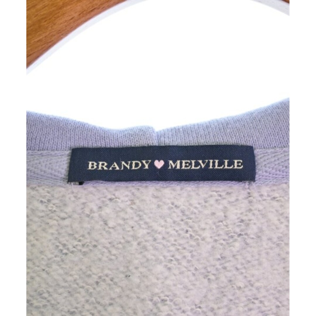 Brandy Melville(ブランディーメルビル)のBRANDY MELVILLE ブランディーメルビル パーカー -(M位) 水色 【古着】【中古】 レディースのトップス(パーカー)の商品写真