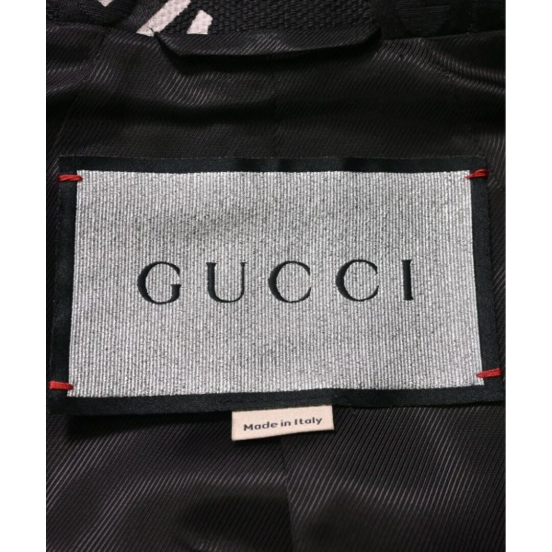 Gucci(グッチ)のGUCCI グッチ テーラードジャケット 52(XXL位) 黒x白(総柄) 【古着】【中古】 メンズのジャケット/アウター(テーラードジャケット)の商品写真
