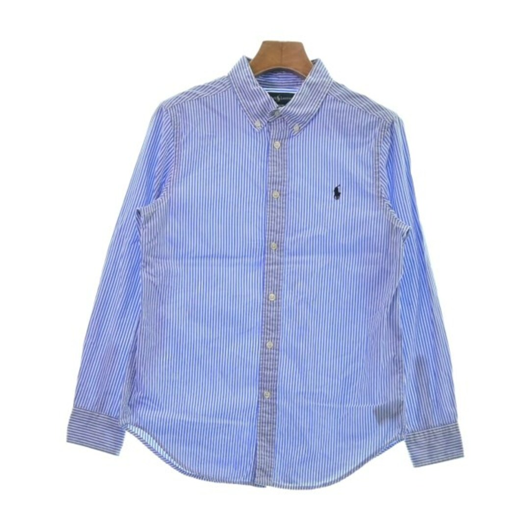 POLO RALPH LAUREN(ポロラルフローレン)のPolo Ralph Lauren カジュアルシャツ L 青x白(ストライプ) 【古着】【中古】 レディースのトップス(シャツ/ブラウス(長袖/七分))の商品写真