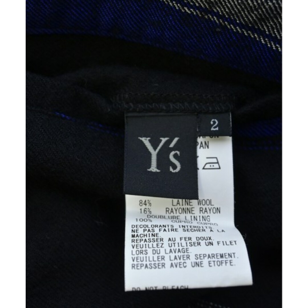 Y's(ワイズ)のY's ワイズ パンツ（その他） 2(S位) 黒x青x白(ストライプ) 【古着】【中古】 レディースのパンツ(その他)の商品写真