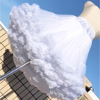 ボディライン(BODYLINE)の雲型パニエ　白色スカート　ホワイト　ゴシック　ロリータ  ゆめかわ　コスプレ(その他)