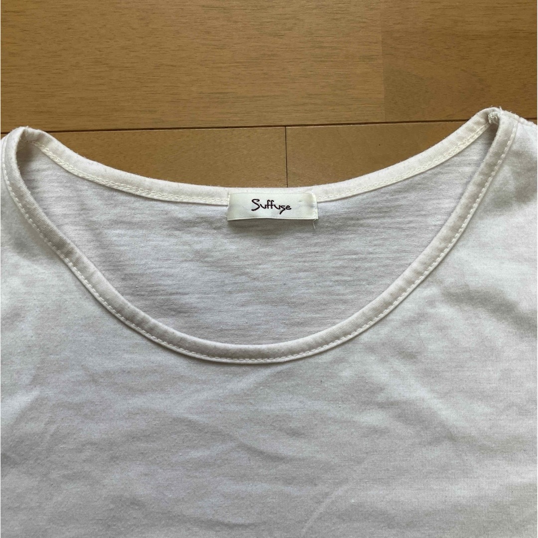 Tシャツ　オフホワイト　無地 レディースのトップス(Tシャツ(半袖/袖なし))の商品写真