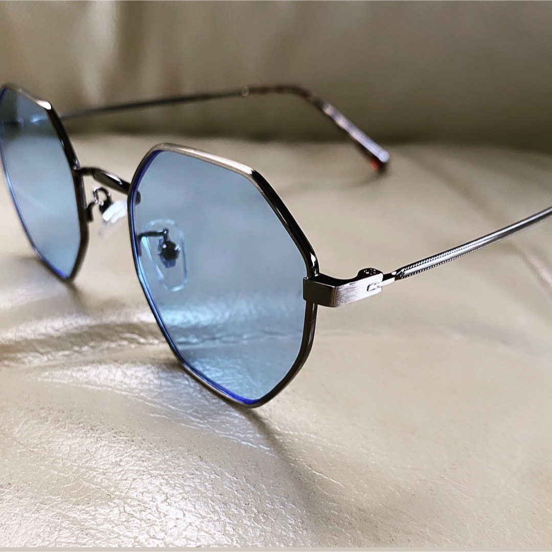 高級 ボストン 男 ブルーレンズ ブルー サングラス メンズ カラーサングラス メンズのファッション小物(サングラス/メガネ)の商品写真