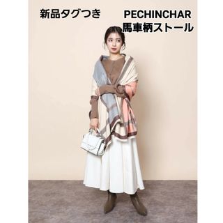 スコットクラブ(SCOT CLUB)の新品タグつき　PECHINCHAR　馬車柄ストール　ピンク　現行品(ストール/パシュミナ)