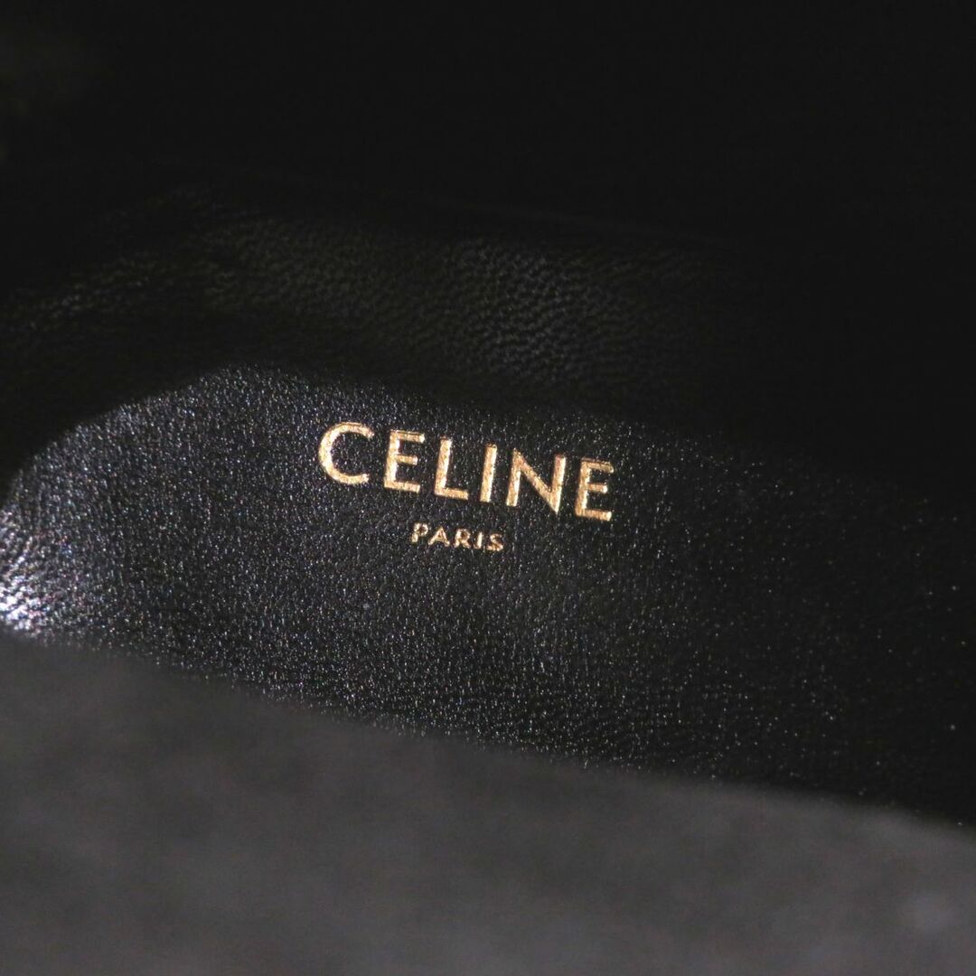 celine(セリーヌ)の未使用品◎人気♪ CELINE セリーヌ 308B77 ベルリン レディース ベルト付き レザー ミディアム ブーツ ブラック 黒 36 箱・保管袋付き レディースの靴/シューズ(ブーツ)の商品写真