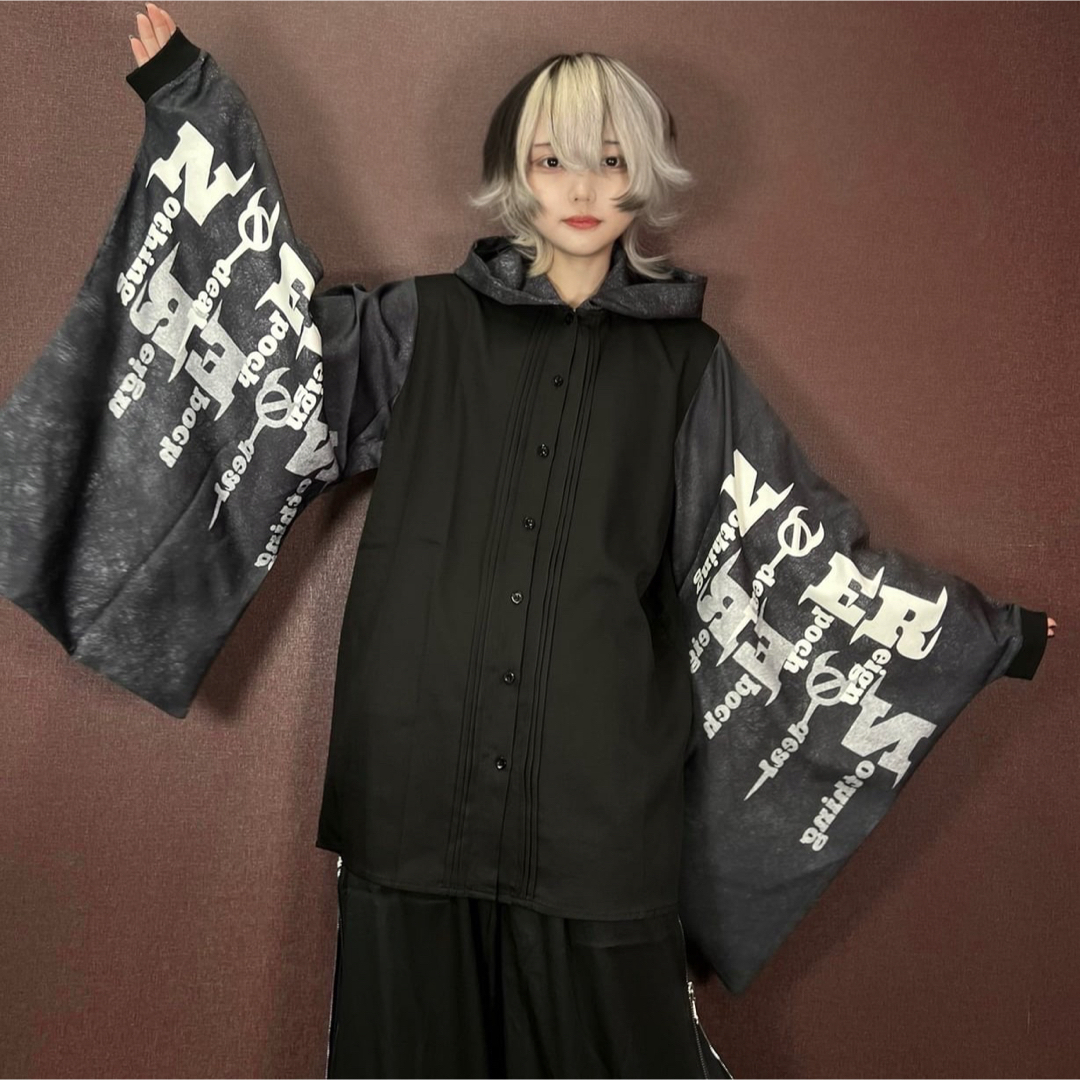 NieR Clothing - NieR clothing リブ付き着物風袖シャツ【NIER NieR Clothing - NieR clothing リブ付き着物風袖シャツ【NIER