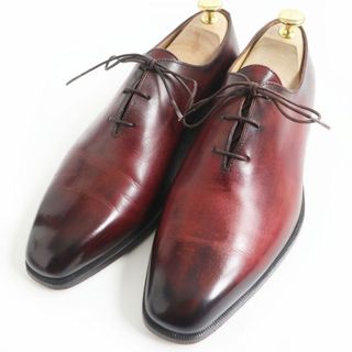 ベルルッティ(Berluti)の美品□Berluti/ベルルッティ オルガ期 アレッサンドロ ホールカット レザー レースアップ ドレスシューズ レッド系 8 保存袋付き メンズ(ドレス/ビジネス)