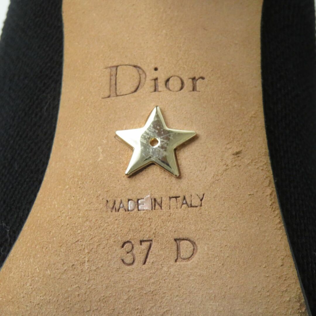 Christian Dior(クリスチャンディオール)の美品★Christian Dior クリスチャンディオール ポインテッドトゥ レースアップ ショートブーツ／ブーティ ブラック×ボルドー 37D 伊製 レディースの靴/シューズ(ブーツ)の商品写真