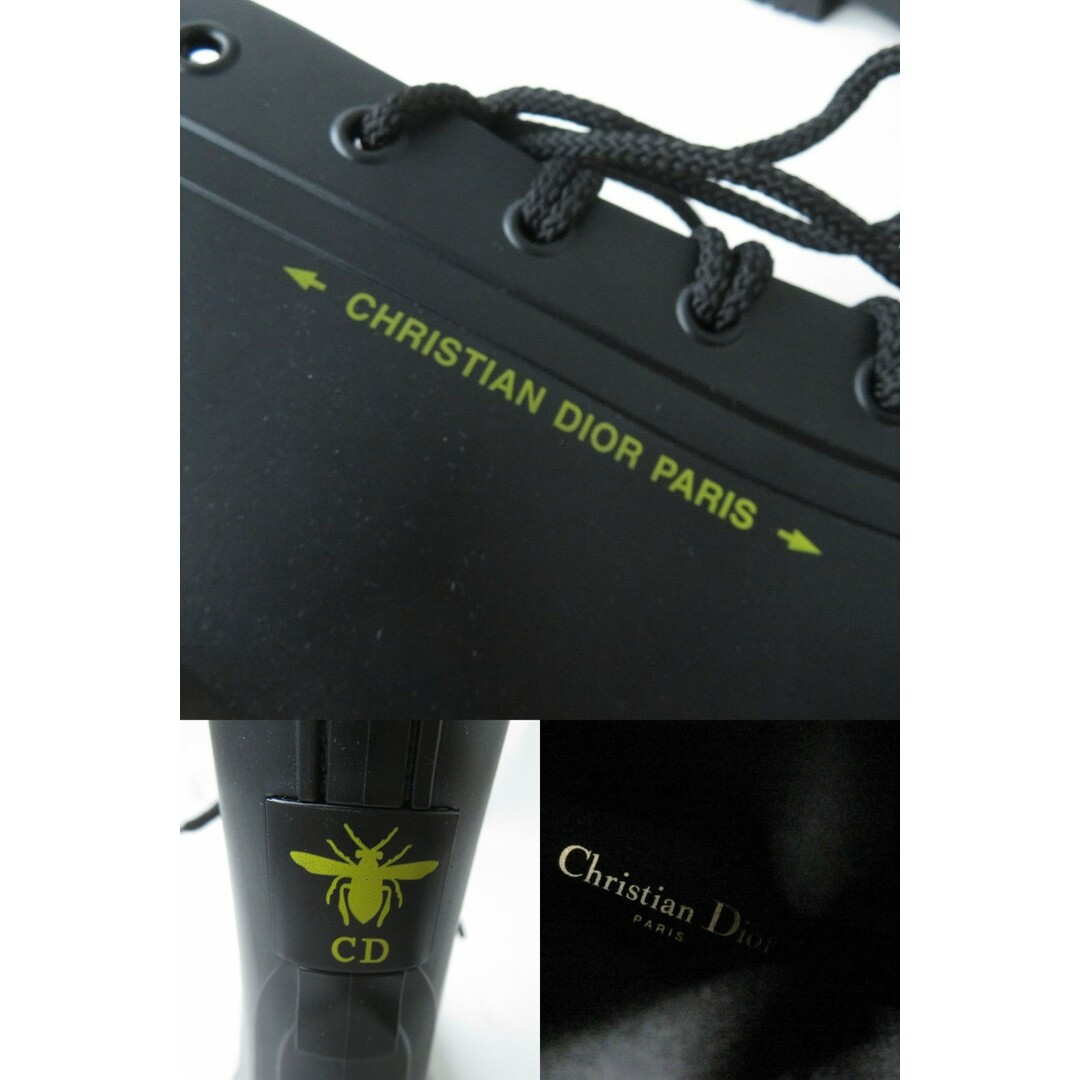 Christian Dior(クリスチャンディオール)の極美品★クリスチャンディオール KCI481RUBS900 DIORCAMP ロゴデザイン ラバー ショートブーツ ブラック 40 伊製 箱・保管袋・紐付き レディースの靴/シューズ(ブーツ)の商品写真